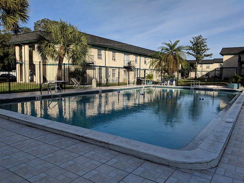 Large swimming pool for tenants